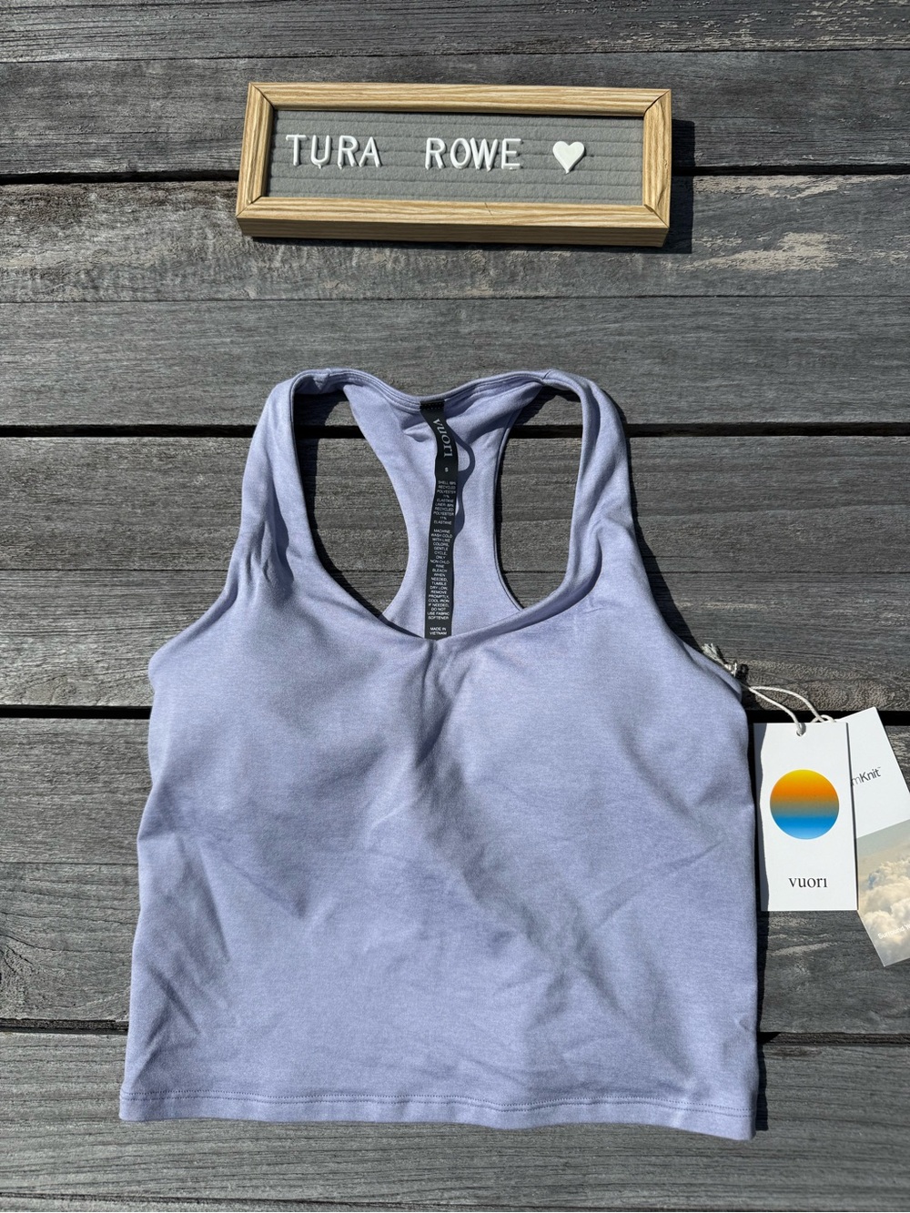 Vuori Halo Performance Crop Lavender Mist Heather Size SMALL NWT DreamKnit Tank - Picture 1 of 7